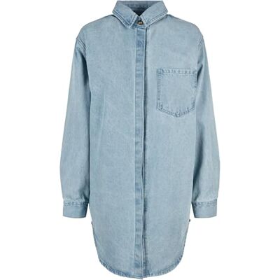 Urban Classics Dam damer överdimensionerad denimskjorta klänning klänning, tintedlightbluewashed, XL Urban Classics Dam damer överdimensionerad denimskjorta klänning klänning, tintedlightbluewashed, XL
