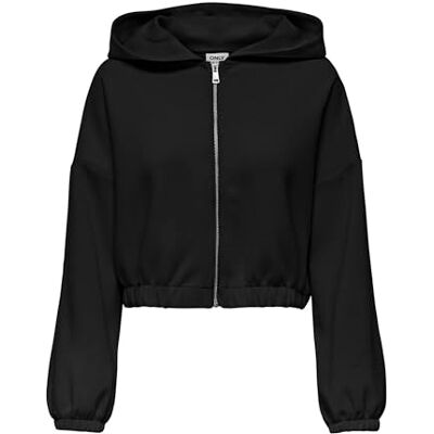 ONLY Onlscarlett Ls elastisk dragkedja huva SWT Noos, svart, 3XL ONLY Onlscarlett Ls elastisk dragkedja huva SWT Noos, svart, 3XL