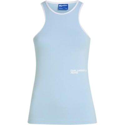 KARL LAGERFELD JEANS , Dam, Milano Racer Tank, Regular Fit, Blå, XS KARL LAGERFELD JEANS , Dam, Milano Racer Tank, Regular Fit, Blå, XS
