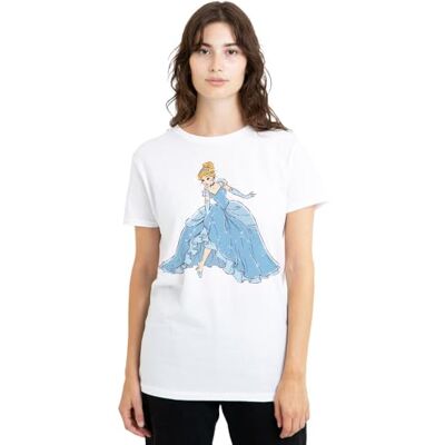 Cinderella Askungen glittrande prinsessa dam t-shirt, vit, XX-Large, Vitt, XXL Cinderella Askungen glittrande prinsessa dam t-shirt, vit, XX-Large, Vitt, XXL