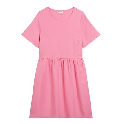 Marc O'Polo denim damklänning med rund hals kortärmad, Mjuk rosa, L Marc O'Polo denim damklänning med rund hals kortärmad, Mjuk rosa, L
