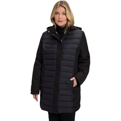 Ulla Popken Funktionsjacke, stepp Mit Kapuze, Wasserabweisend jacka dam, svart, 40/42 Ulla Popken Funktionsjacke, stepp Mit Kapuze, Wasserabweisend jacka dam, svart, 40/42
