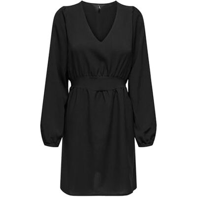 ONLY Onlnova Life Elite L/S SIRI Dress SOLID, svart, S ONLY Onlnova Life Elite L/S SIRI Dress SOLID, svart, S