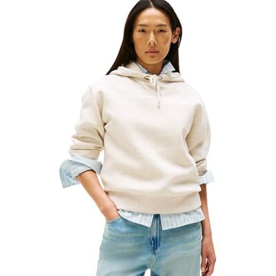 Tommy Hilfiger damtröja huvtröja, Beige (ljung havremjölk), M Tommy Hilfiger damtröja huvtröja, Beige (ljung havremjölk), M
