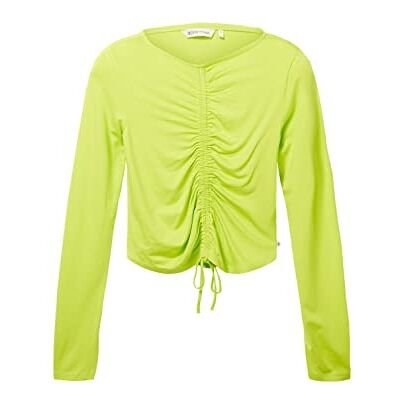 TOM TAILOR Denim Damer Långärmad T-shirt 1035391, 24702 Neon Lime, L TOM TAILOR Denim Damer Långärmad T-shirt 1035391, 24702 Neon Lime, L