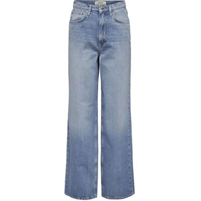 ONLY Onlhope Icon Ex Hw Wide DNM Cro305 Noos, Mellanblå denim, 29W x 32L ONLY Onlhope Icon Ex Hw Wide DNM Cro305 Noos, Mellanblå denim, 29W x 32L