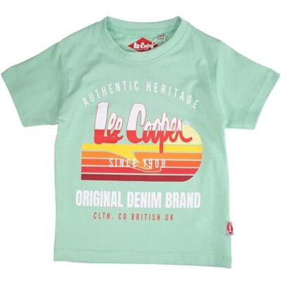Lee Cooper Pojke T-shirt kortärmad topp bomull grön 8 år, Färg: grön, 8 �r Lee Cooper Pojke T-shirt kortärmad topp bomull grön 8 år, Färg: grön, 8 �r