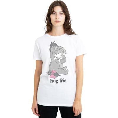 Winnie the Pooh mandarin creative ltd Nalle Puh Eeyore Hug Life Alla hjärtans dag T-shirt för damer, vit, X-Large, Vitt, XL Winnie the Pooh mandarin creative ltd Nalle Puh Eeyore Hug Life Alla hjärtans dag T-shirt för damer, vit, X-Large, Vitt, XL