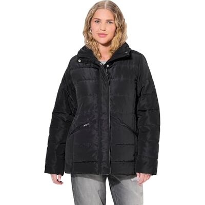 Ulla Popken dam stora storlekar, plus storlek, quiltad jacka med lätt stoppning, ståkrage, enkelfickor, svart, 42-44 Ulla Popken dam stora storlekar, plus storlek, quiltad jacka med lätt stoppning, ståkrage, enkelfickor, svart, 42-44