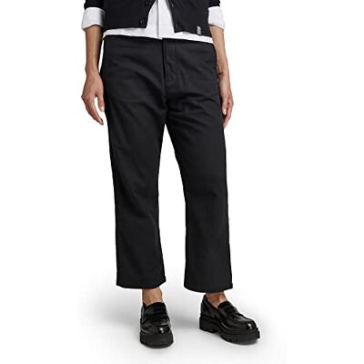 G-STAR RAW Chino avslappnade byxor för kvinnor, Svart (Dk Black D22151-d299-6484), 23W G-STAR RAW Chino avslappnade byxor för kvinnor, Svart (Dk Black D22151-d299-6484), 23W