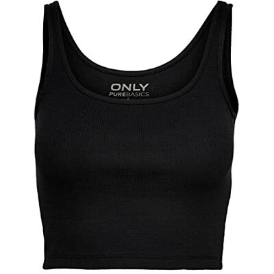 ONLY Kvinnors Onlnessa S/L Kort Top Jrs Klänning, Svart, L ONLY Kvinnors Onlnessa S/L Kort Top Jrs Klänning, Svart, L