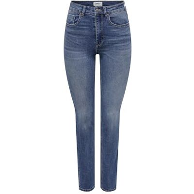 ONLY ONLWILLOW HW Slim DNM GUA654, Mörk medium blå denim, 30W x 30L ONLY ONLWILLOW HW Slim DNM GUA654, Mörk medium blå denim, 30W x 30L