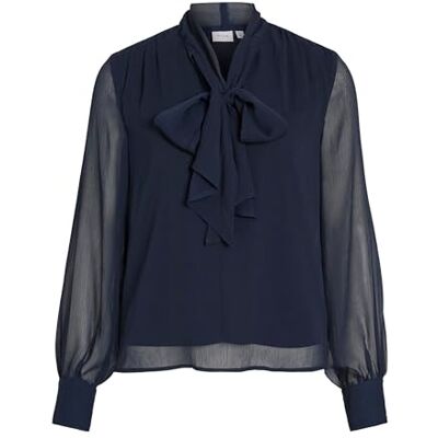 Vila Vifalia L/S slips-topp/Ka, marinblå blazer, 36 Vila Vifalia L/S slips-topp/Ka, marinblå blazer, 36