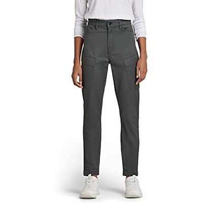 G-STAR RAW Dam G-formade cargobyxor med hög midja, Grå (grafit C105-996), 26W x 30L G-STAR RAW Dam G-formade cargobyxor med hög midja, Grå (grafit C105-996), 26W x 30L