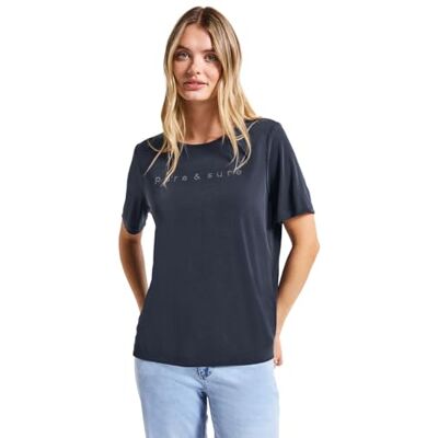 Street One Silk-look skjorta med ord, Djupvatten blå, 44 Street One Silk-look skjorta med ord, Djupvatten blå, 44