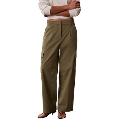 Calvin dam bomull Ewaist cargo byxa LV047F623G casual byxor, beige, XXL Calvin dam bomull Ewaist cargo byxa LV047F623G casual byxor, beige, XXL
