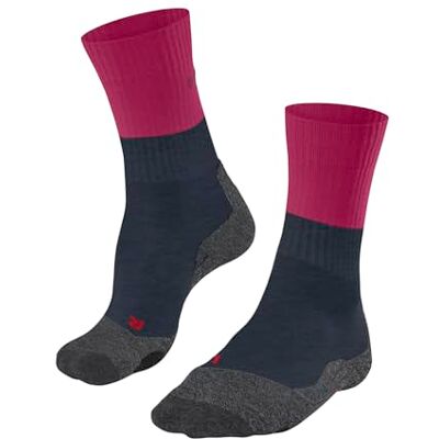 FALKE dam Vandringsstrumpor TK2 Explore W So ull funktionsmaterial tjock anti-blåsor 1 par, Röd Barolo 8526, 39-40 FALKE dam Vandringsstrumpor TK2 Explore W So ull funktionsmaterial tjock anti-blåsor 1 par, Röd Barolo 8526, 39-40