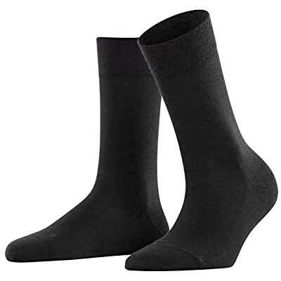 FALKE dam Strumpor Sensitive Berlin W So ull bomull med mjuka toppar 1 par, Svart Black 3000, 35-38 FALKE dam Strumpor Sensitive Berlin W So ull bomull med mjuka toppar 1 par, Svart Black 3000, 35-38