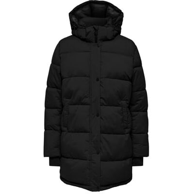 ONLY ONLANN Premium pufferrock för kvinnor MiD-Long OTW kappa, svart, S, svart, S ONLY ONLANN Premium pufferrock för kvinnor MiD-Long OTW kappa, svart, S, svart, S