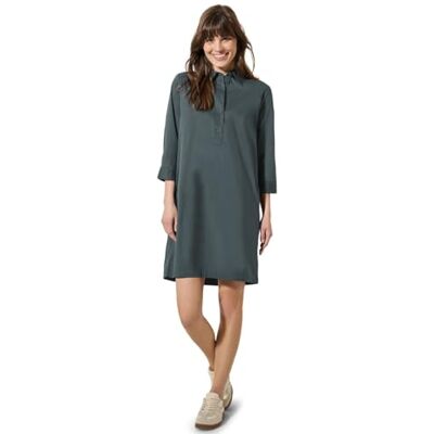 Cecil damklänning i enfärgad, Slate khaki, XL Cecil damklänning i enfärgad, Slate khaki, XL