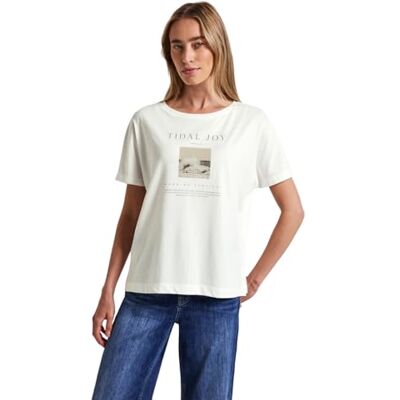 Street One dam-t-shirt med fototryck, Vit, 36 Street One dam-t-shirt med fototryck, Vit, 36
