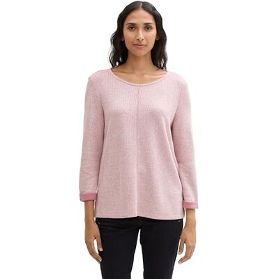 TOM TAILOR Damtröja, 35895 – rosa sammetsmelange, S TOM TAILOR Damtröja, 35895 – rosa sammetsmelange, S