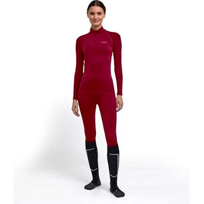 FALKE dam Baslager Ovandel Maximum Warm High Neck W L/s Sh funktionellt garn snabbtorkande 1 del, Röd Merlot 8117 Trend, M FALKE dam Baslager Ovandel Maximum Warm High Neck W L/s Sh funktionellt garn snabbtorkande 1 del, Röd Merlot 8117 Trend, M