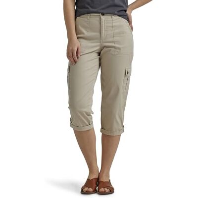 Lee Flex-to-go cargo-capribyxor, medelhög, avslappnad passform, byxor, pioneer, beige, 34, Pioneer beige, 34 SE Lee Flex-to-go cargo-capribyxor, medelhög, avslappnad passform, byxor, pioneer, beige, 34, Pioneer beige, 34 SE
