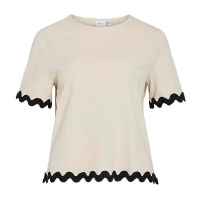 Vila Vicalisa O-hals 2/4 topp, Björk, M Vila Vicalisa O-hals 2/4 topp, Björk, M