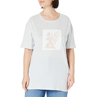 NA-KD Dam lös T-shirt, Ljusblå, XL NA-KD Dam lös T-shirt, Ljusblå, XL