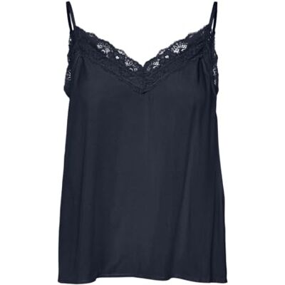 VERO MODA Damer Vmrusk Lace Singlet WVN Ga Top, marinblå blazer, S VERO MODA Damer Vmrusk Lace Singlet WVN Ga Top, marinblå blazer, S