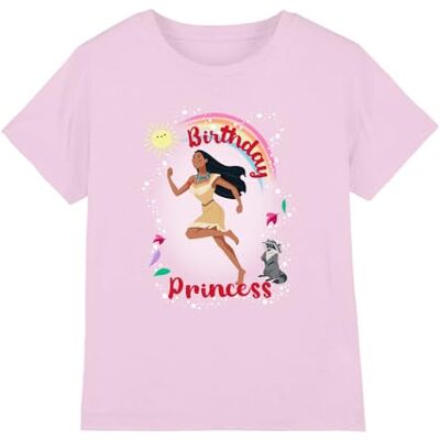 Pocahontas Födelsedagsprinsessa med Meeko Flickor T-shirt, Rosa, 7-8 år, Rosa, 7-8 År Pocahontas Födelsedagsprinsessa med Meeko Flickor T-shirt, Rosa, 7-8 år, Rosa, 7-8 År
