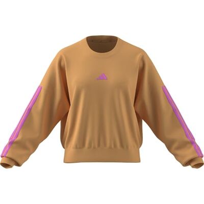 adidas Kobiety ESSENTIALS 3-STRIPES FRENCH TERRY SWEATSHIRT, Semi Ice Tangerine/st tropic bloom, M adidas Kobiety ESSENTIALS 3-STRIPES FRENCH TERRY SWEATSHIRT, Semi Ice Tangerine/st tropic bloom, M