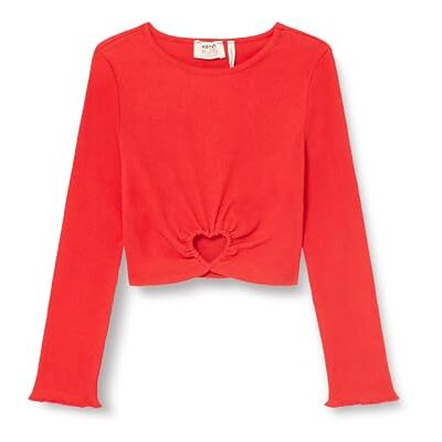 Koton Girls's Ribbed crew neck långärmad cut ut hjärta detaljerad bomullsblus, Röd (401), 9-10 År Koton Girls's Ribbed crew neck långärmad cut ut hjärta detaljerad bomullsblus, Röd (401), 9-10 År