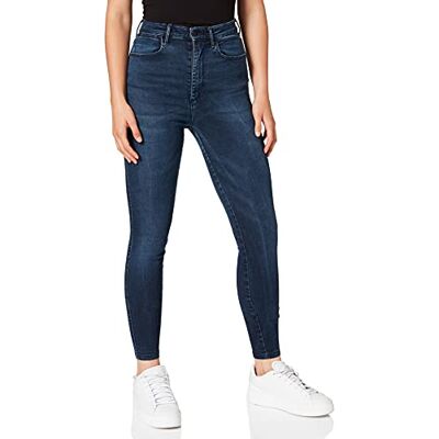 Wrangler Superhöga skinny jeans för kvinnor, Blå (mjuk bär), 26W x 32L Wrangler Superhöga skinny jeans för kvinnor, Blå (mjuk bär), 26W x 32L