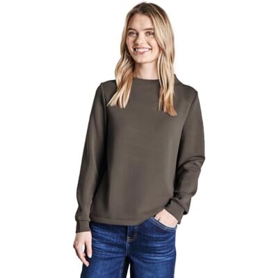Street One dam silk-look skjorta, Muddy Brown, 34 Street One dam silk-look skjorta, Muddy Brown, 34