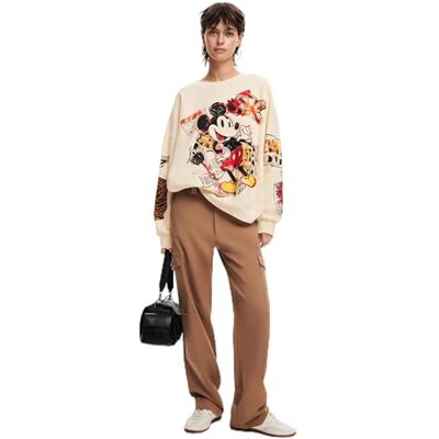 Desigual SW_MICKEYOVERSIZE, 1001 Crudo, M, Vit, M Desigual SW_MICKEYOVERSIZE, 1001 Crudo, M, Vit, M