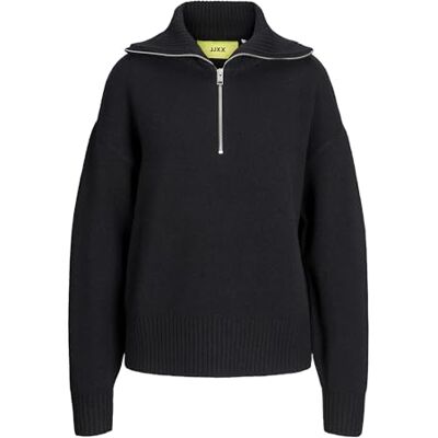 JJXX Bestseller A/S JXSIKA Stickad halvdragkedja, svart, M JJXX Bestseller A/S JXSIKA Stickad halvdragkedja, svart, M