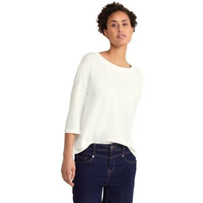 Street One T-shirt med 3/4 ärm, Vit, 42 Street One T-shirt med 3/4 ärm, Vit, 42