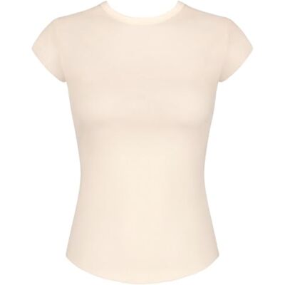 Sloggi Dam Go Ribbed T-shirt undertröja, Angora, XS Sloggi Dam Go Ribbed T-shirt undertröja, Angora, XS