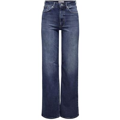 ONLY Jeans för kvinnor, Mörkblå denim, 26W x 34L ONLY Jeans för kvinnor, Mörkblå denim, 26W x 34L