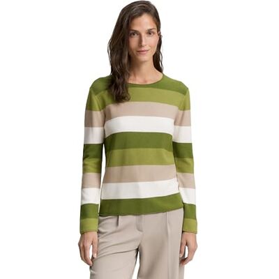 TOM TAILOR Stickad damtröja med rund hals, 38579 – Big Green Knit Stripe, 3XL TOM TAILOR Stickad damtröja med rund hals, 38579 – Big Green Knit Stripe, 3XL