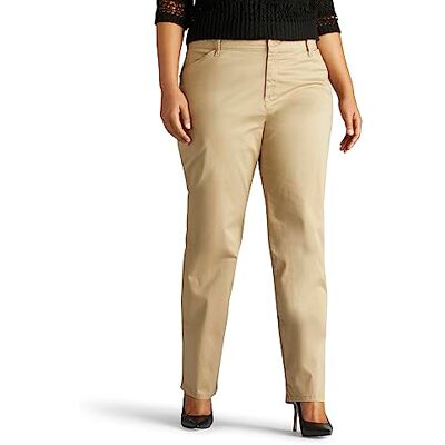Lee Damjeans Plus Size Relaxed Fit All Day, raka ben, Lin, 48-stor Lee Damjeans Plus Size Relaxed Fit All Day, raka ben, Lin, 48-stor
