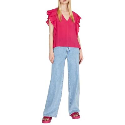 Sisley Womens 52C7LQ04B blus, fuchsia 39C, S, Fuchsia 39c, S Sisley Womens 52C7LQ04B blus, fuchsia 39C, S, Fuchsia 39c, S