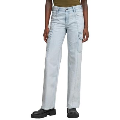 G-STAR RAW Judee Cargo Denim, Blå (Sun Faded Piscina Blue D24673-d536-g319), 26W / 30L G-STAR RAW Judee Cargo Denim, Blå (Sun Faded Piscina Blue D24673-d536-g319), 26W / 30L