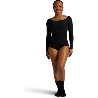 Capezio Dam Team Basic Långärmad Leotard gymnastikdräkt, svart, S Capezio Dam Team Basic Långärmad Leotard gymnastikdräkt, svart, S