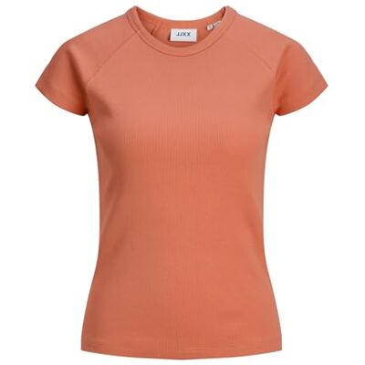 JJXX JXFRIEND STR SS Rib Tee JRS NOOS, persika eko, S JJXX JXFRIEND STR SS Rib Tee JRS NOOS, persika eko, S