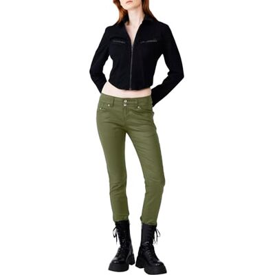 LTB damjeans Molly M – smal passform med medelhög midja och dragkedja i grönt av bomullsblandning – storlek W31L28, Grönbelagd tvätt 2836, 31W / 28L LTB damjeans Molly M – smal passform med medelhög midja och dragkedja i grönt av bomullsblandning – storlek W31L28, Grönbelagd tvätt 2836, 31W / 28L