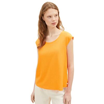 TOM TAILOR Denim Dam 1038459 t-shirt, 31684-Bright Mango Orange, S, 31684 – ljus mango orange, S TOM TAILOR Denim Dam 1038459 t-shirt, 31684-Bright Mango Orange, S, 31684 – ljus mango orange, S
