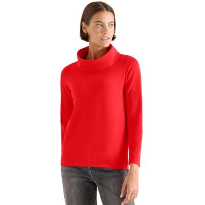 Cecil T-shirt dam med stor krage, Pumkin Arancione, XS Cecil T-shirt dam med stor krage, Pumkin Arancione, XS
